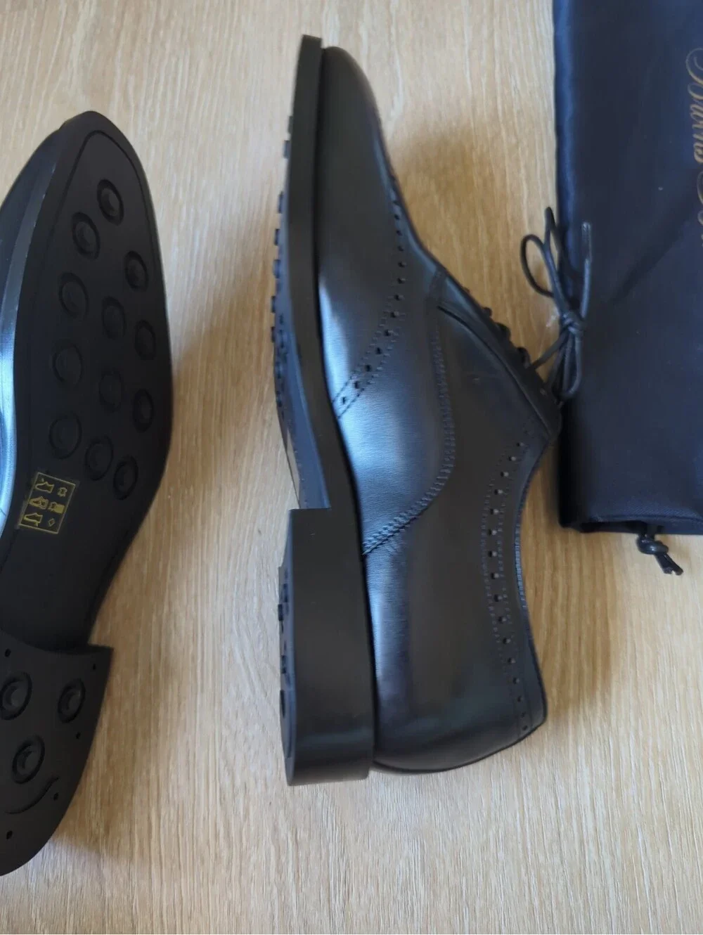 Brooks Brothers Men Dress Shoes Cassel Cap Toe Oxford Black Ortholite 10